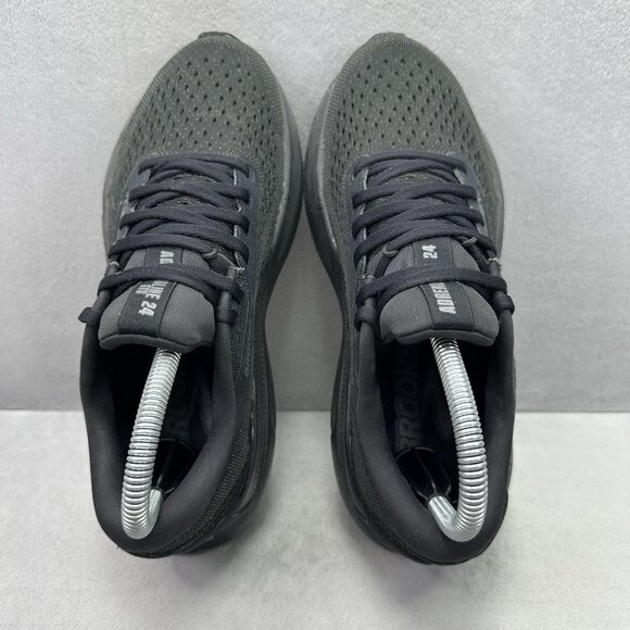 Womens Size 6.5 (B) Brooks Adrenaline GTS 24 Shoes Triple Black Running Sneakers - Picture 7 of 9